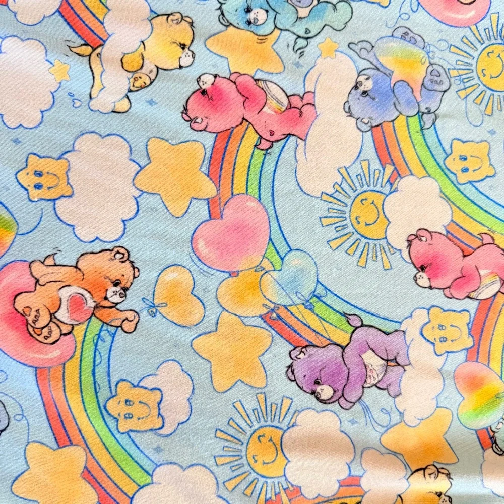 Retro Care Bears Women XL Favorite Bears Pose Pajama Pants Set Kidcore Nostalgic - Picture 9 of 15